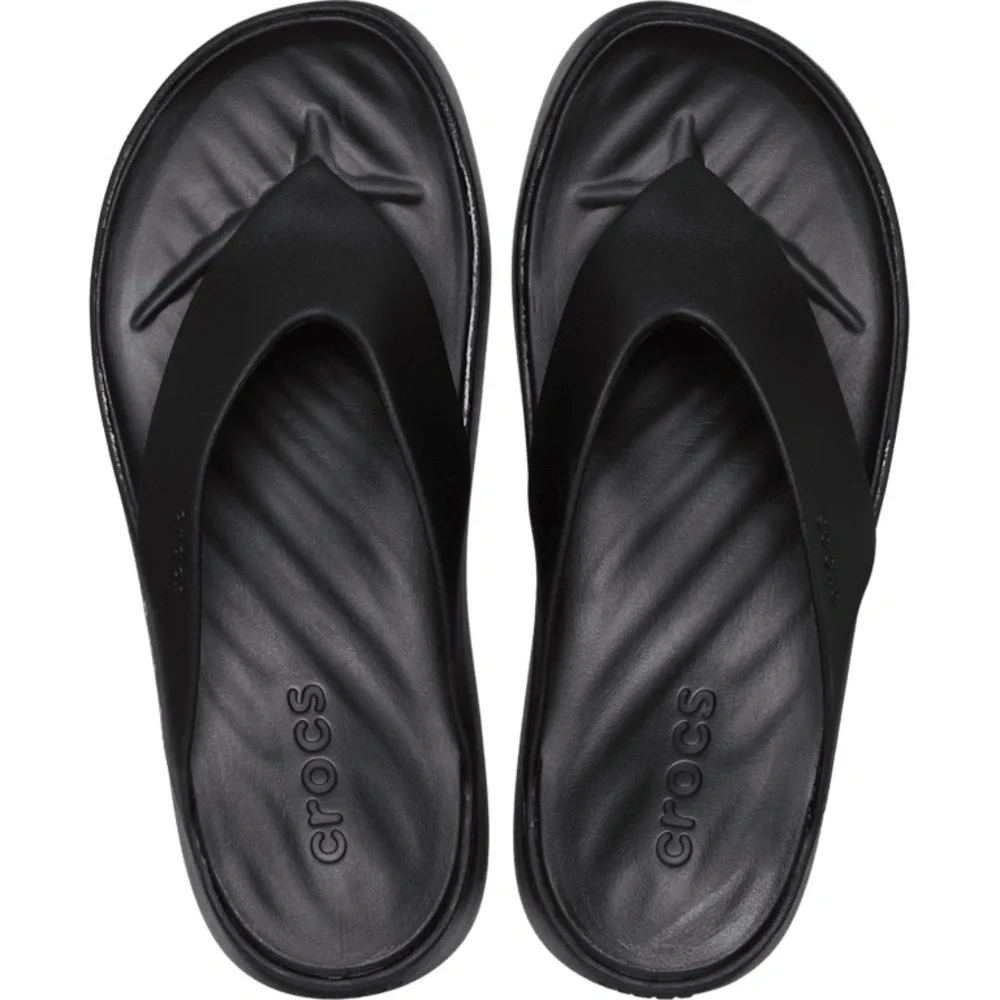CROCS Black Platform Flip Flops
